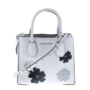 Michael Kors Black and White Floral Satchel